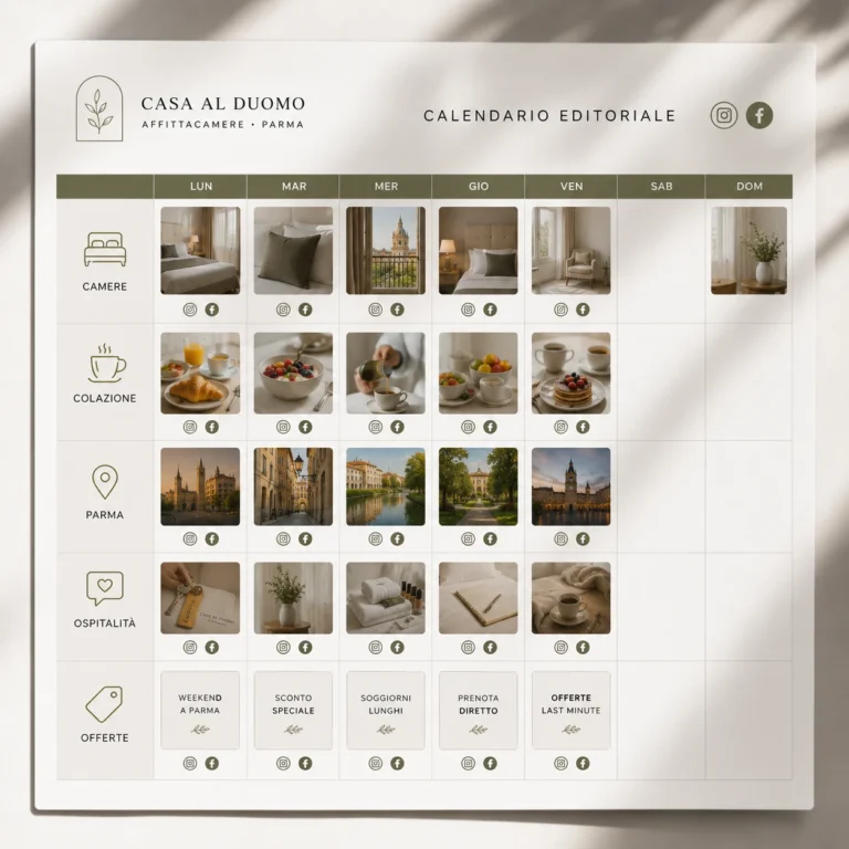 calendario social media albergo